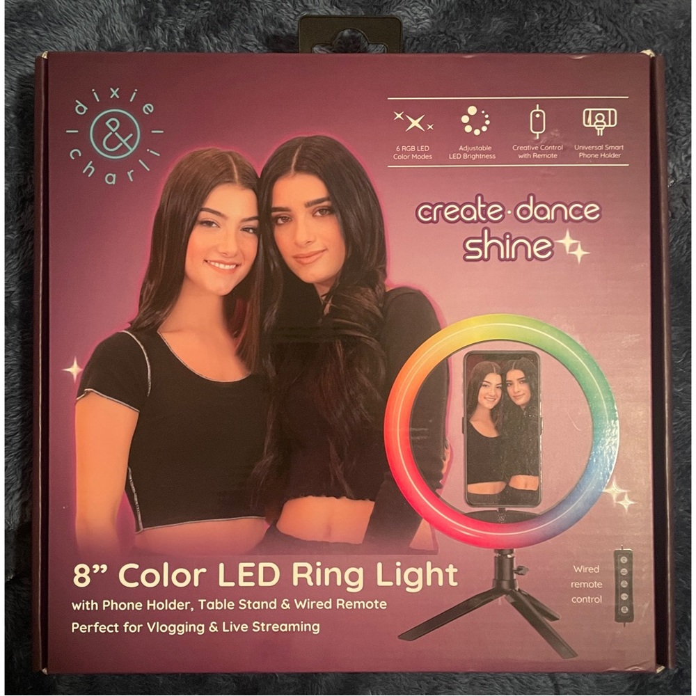 DIXIE & CHARLI 8” Color LED Ring Light